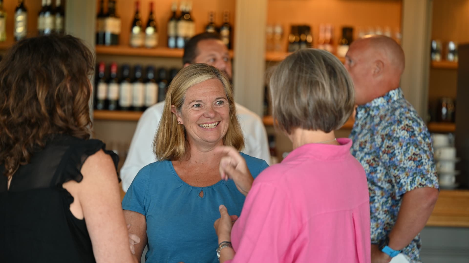 Members chatting at a Connect South networking meeting
